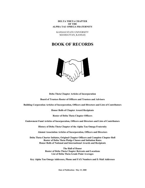 book of records - Kansas State University