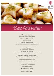 Weihnachtsbuffet-VorschlÃ¤ge 2012 - Urlaub Lutherstadt Wittenberg