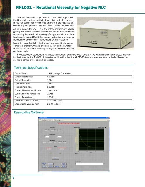 Liquid Crystal Measurement Instruments 2007 - Instec Inc