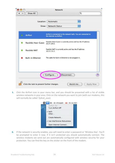 Broadband Setup & Troubleshooting Guide - XLN Telecom