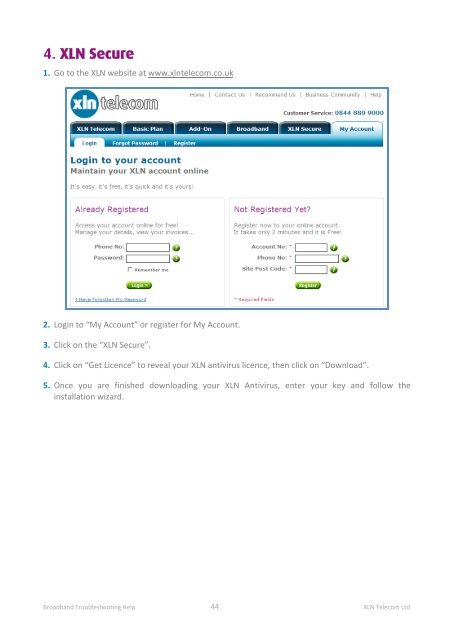 Broadband Setup & Troubleshooting Guide - XLN Telecom