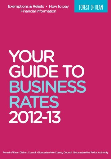 2013 Business Rates Information - Forest of Dean District Council
