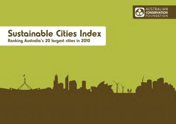 Sustainable Cities Index - Australian Conservation Foundation