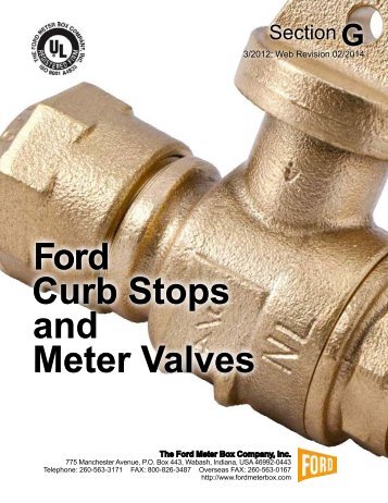 Ford Curb Stops and Meter Valves Ford Curb ... - Ford Meter Box