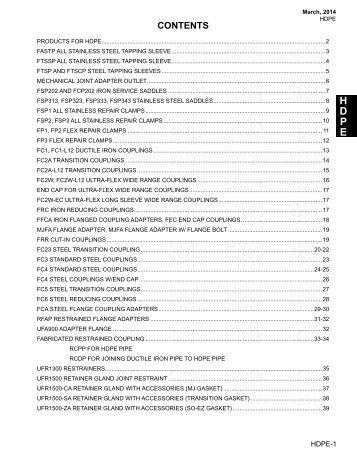 - PRICE BOOK - PRODUCTS FOR HDPE PIPE - Ford Meter Box