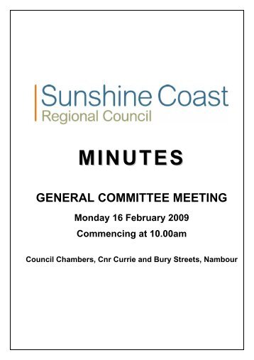 MINUTES - Sunshine Coast Council