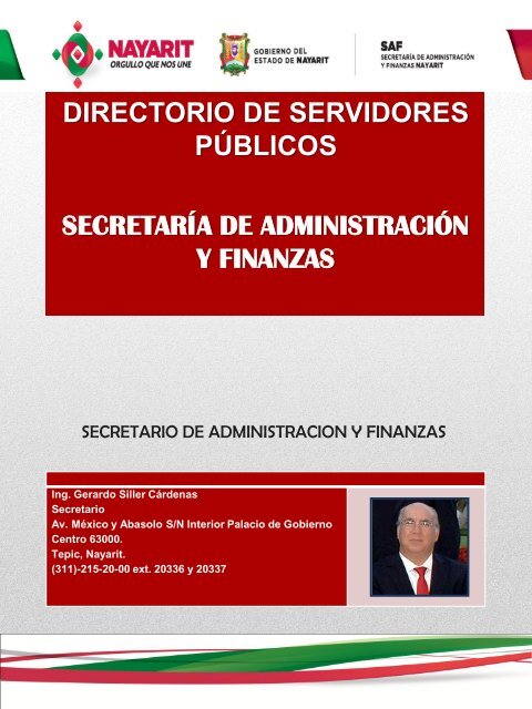 SECRETARIO DE ADMINISTRACION Y FINANZAS - SecretarÃ­a de ...