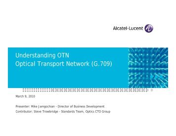 Understanding OTN Optical Transport Network (G.709) - Cvt-dallas.org