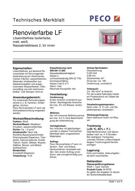 Renovierfarbe LF - Peter sen