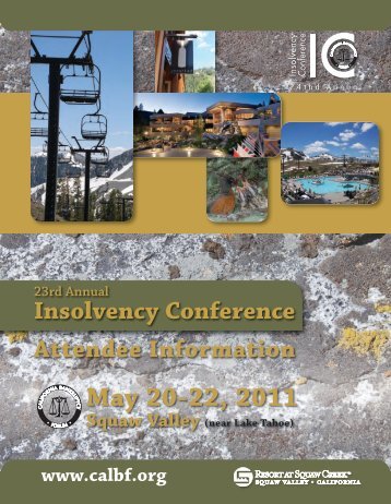 2011 Conference Attendee Brochure - California Bankruptcy Forum