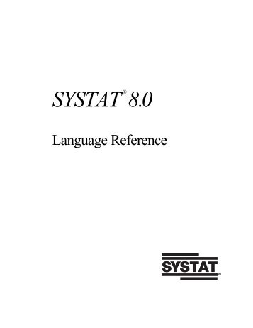 SYSTAT 8.0