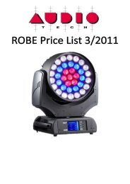 ROBE Price List 3-2011 - Audio Tech