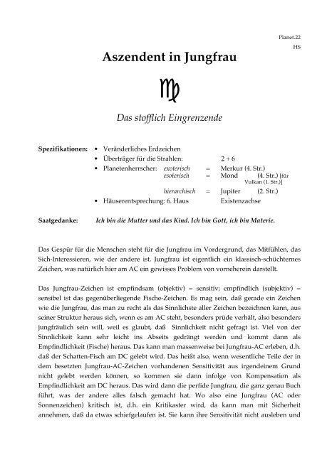 Aszendent in Jungfrau [PDF] - Sieben Strahlen und Zeitlose Weisheit