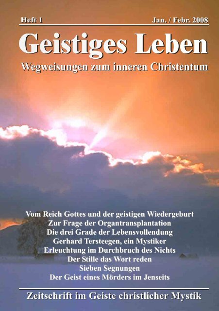 GL 1/2008 - der Lorber-Gesellschaft eV