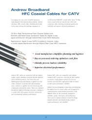 Andrew Broadband HFC Coaxial Cables for CATV - KLONEX VCS ...