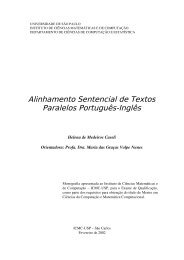 Alinhamento Sentencial de Textos Paralelos PortuguÃªs-InglÃªs