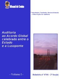 RelatÃ³rio nÂº 47/2001 - 2Âª S. - Vol. I - Tribunal de Contas