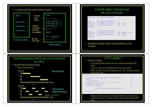 Chapter 1 Sample Code Real-Time Programming Two Types of ...