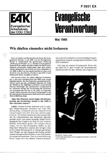 download PDF, 1760 Kb - Evangelischer Arbeitskreis der CDU/CSU