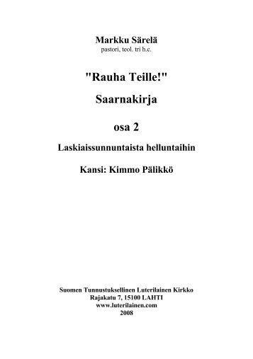 Lue kirjaa PDF-muodossa - Suomen Tunnustuksellinen Luterilainen ...