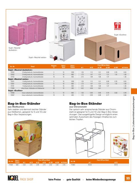 Packshop Katalog Ausgabe 8, CH-DE