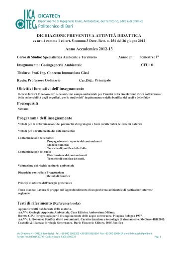 GIASI - Geoingegneria Ambientale.pdf - DICATECh - Politecnico di ...