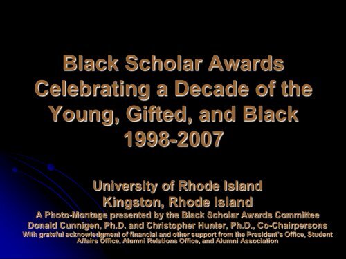 Slide Show (PDF) - University of Rhode Island