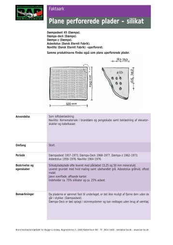 Plane perforerede plader - silikat - BAR Bygge & AnlÃ¦g