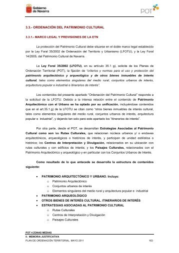 3.3.- ORDENACIÓN DEL PATRIMONIO CULTURAL - SIUN - Navarra