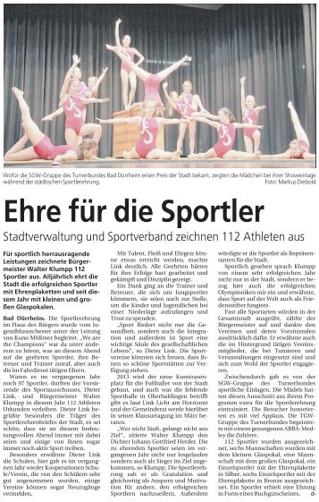 Sportlerehrung Bad Dürrheim - Diebold PR