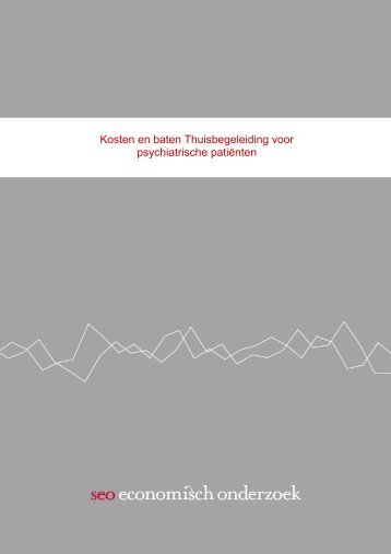 Kosten en baten Thuisbegeleiding voor psychiatrische patiÃ«nten