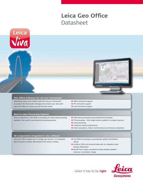 Leica Geo Office Datasheet - Leica Geosystems