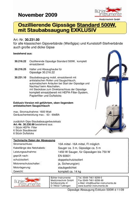 Weitere Produkte aus dem BÜHLER-Sortiment - Bühler-Instrumente ...