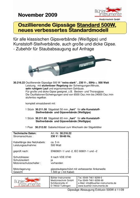 Weitere Produkte aus dem BÜHLER-Sortiment - Bühler-Instrumente ...