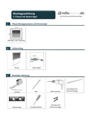 Montageanleitung Plissee mit Spannriegel herunterladen - rollo-laden