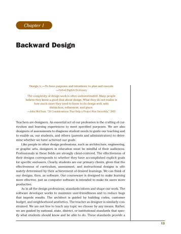 Backward Design - OCM Boces