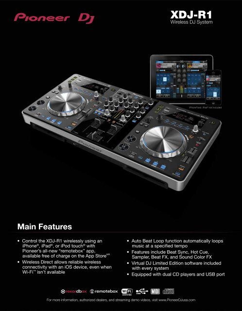 download the xdj-r1 product sheet - Pioneer DJ