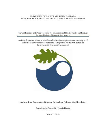 Final Report - Bren School of Environmental Science ...