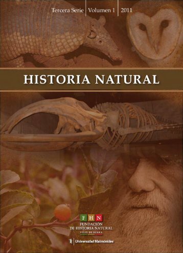 HISTORIA NATURAL - Fundación de Historia Natural Félix de Azara