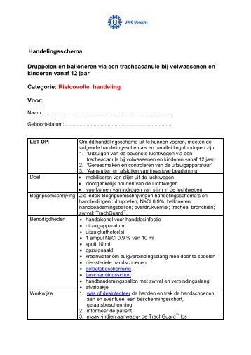 Druppelen en balloneren.pdf - UMC Utrecht