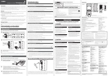 STAGEPAS 500 Owner's Manual