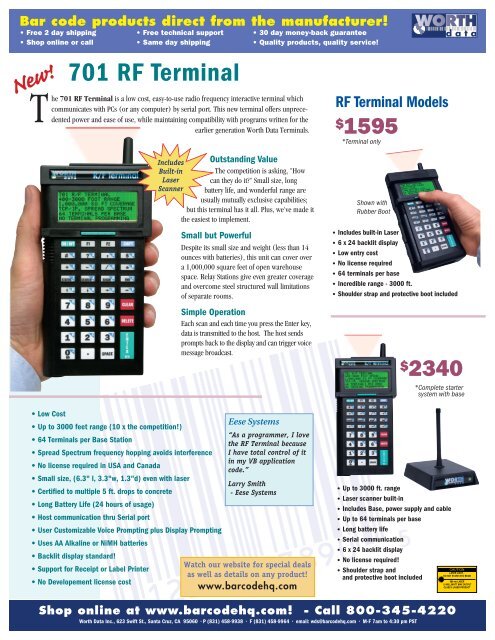 701 RF Terminal - ACCU-DART