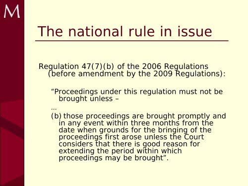 Case C-406/08 Uniplex (UK) Ltd v NHS Business ... - Olswang