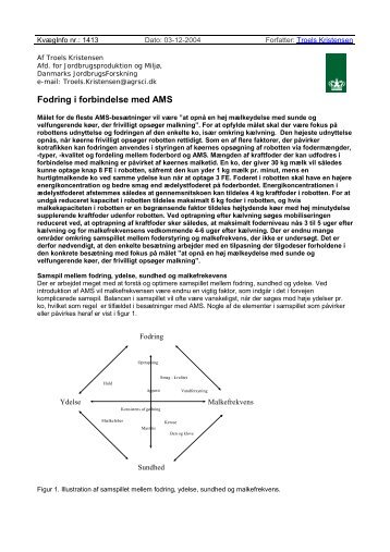 Fodring i forbindelse med AMS - LandbrugsInfo