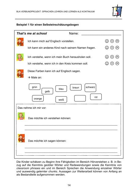 Die Arbeit mit einem Sprachenportfolio in der Grundschule