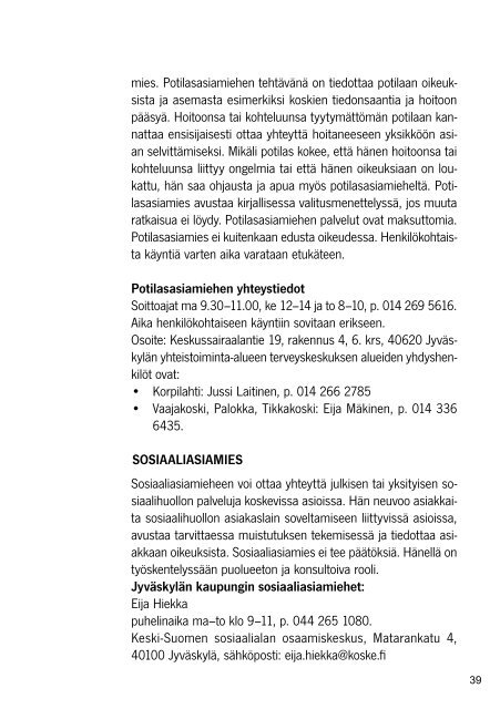 Vanhemman ihmisen palveluopas 2013 - JyvÃ¤skylÃ¤n kaupunki