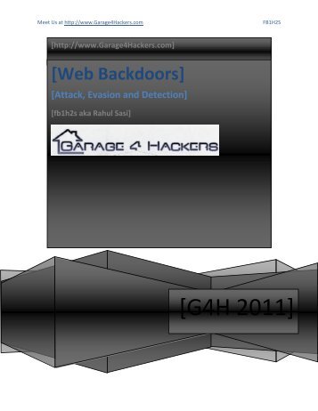 Web backdoors evasion detection