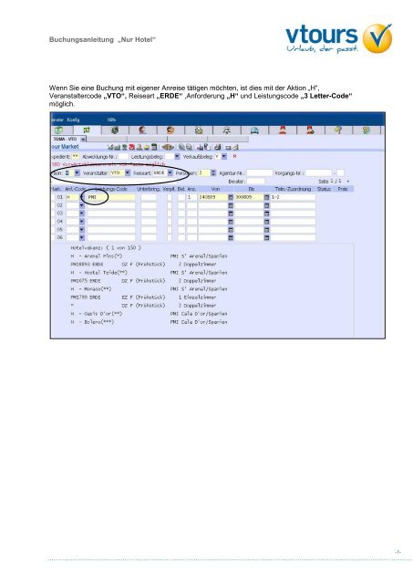 Buchungsanleitung Ã¢Â€ÂžNur HotelÃ¢Â€Âœ Wenn Sie eine Buchung mit ... - vtours