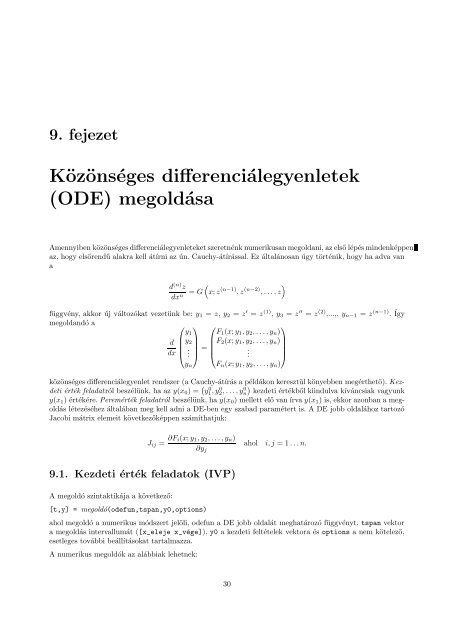 Matlab Hogyan - Hidrodinamikai Rendszerek Tanszék