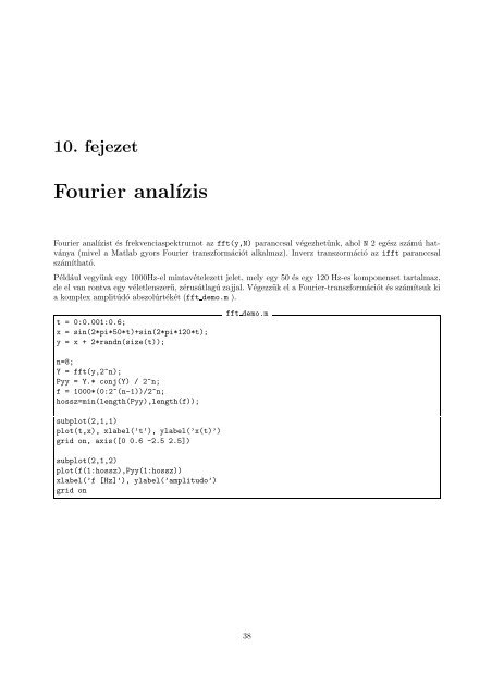 Matlab Hogyan - Hidrodinamikai Rendszerek Tanszék